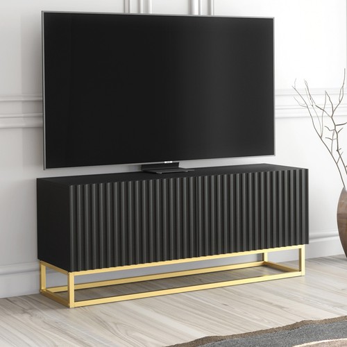Stand cabinet fluted black - cabinet,