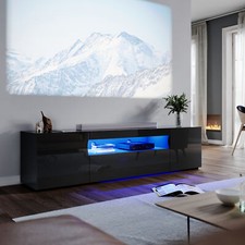 Black 200cm High Gloss TV