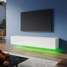 High Gloss White Floating TV